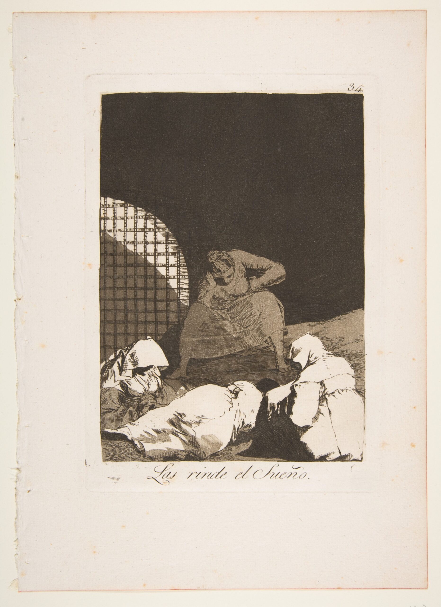 Plate 34 from Los Caprichos: Sleep overcomes them, Goya, 1799 · 메트로폴리탄 미술관
