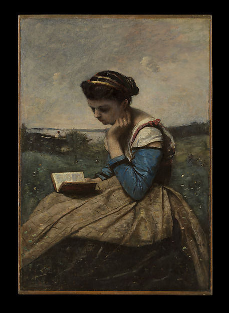 A Woman Reading — Camille Corot, 1869 and 1870