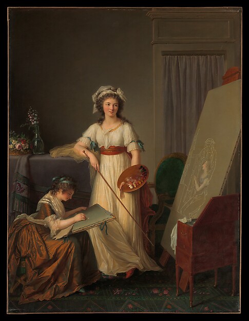 The Interior of a Woman Painter's Studio — Marie Victoire Lemoine, 1789