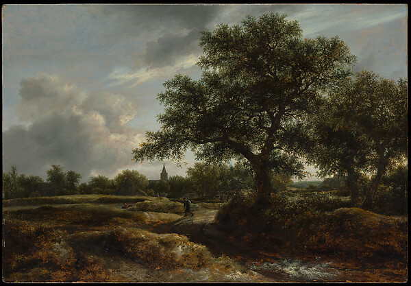 Landscape with a Village in the Distance — Jacob van Ruisdael, 1646