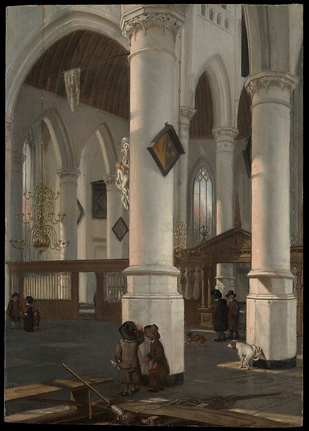 Interior of the Oude Kerk, Delft — Emanuel de Witte, probably 1650