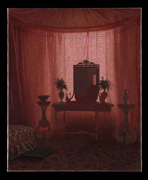 A Bedroom in Bernstorff Palace near Copenhagen — Johan Vilhelm Gertner, ca. 1845