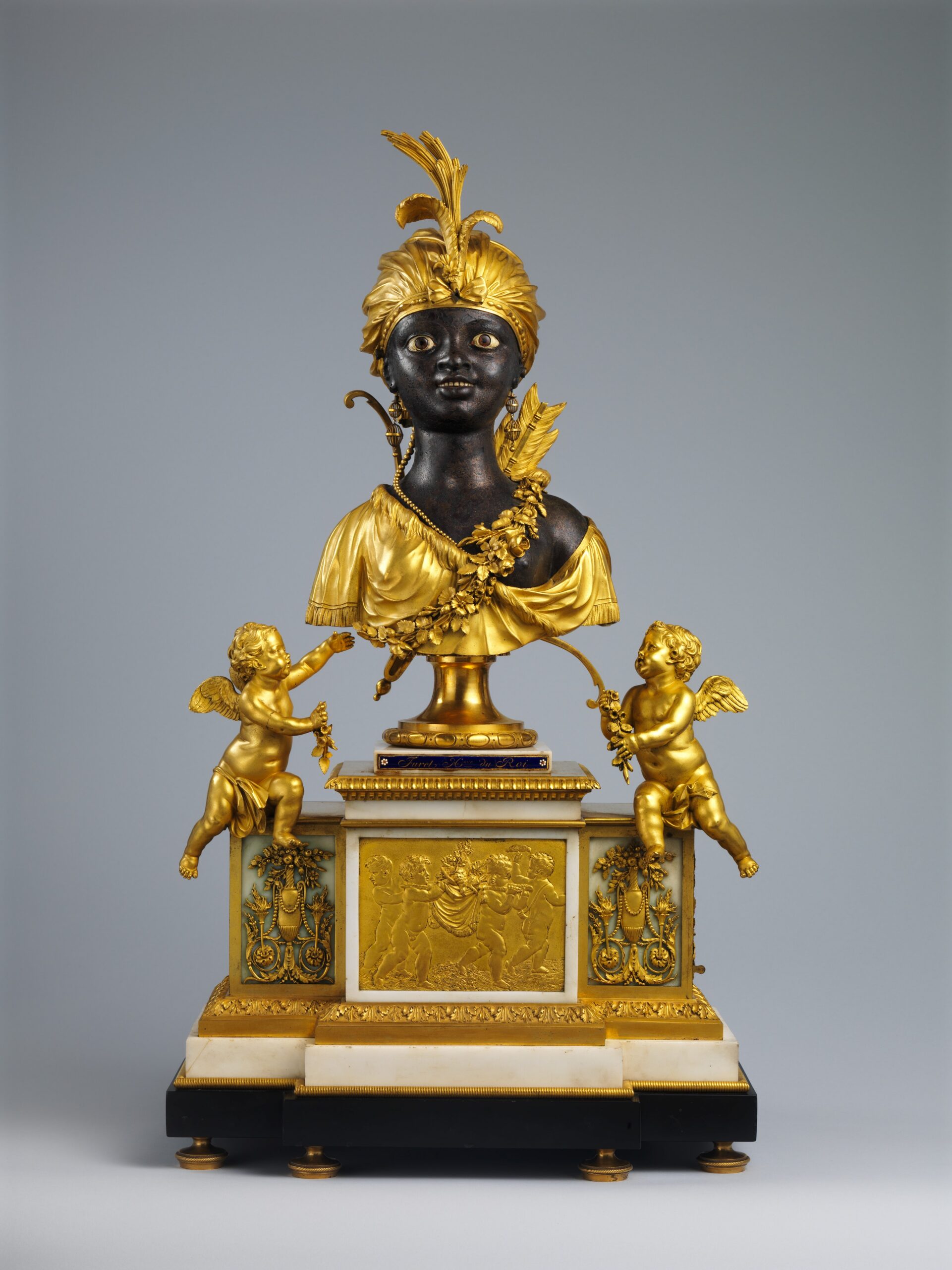 Mantel clock with musical movement, Jean-Baptiste-André Furet · 메트로폴리탄 미술관