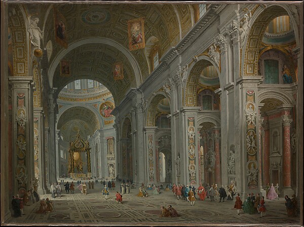 Interior of Saint Peter's, Rome, Giovanni Paolo Panini · 메트로폴리탄 미술관 소장품