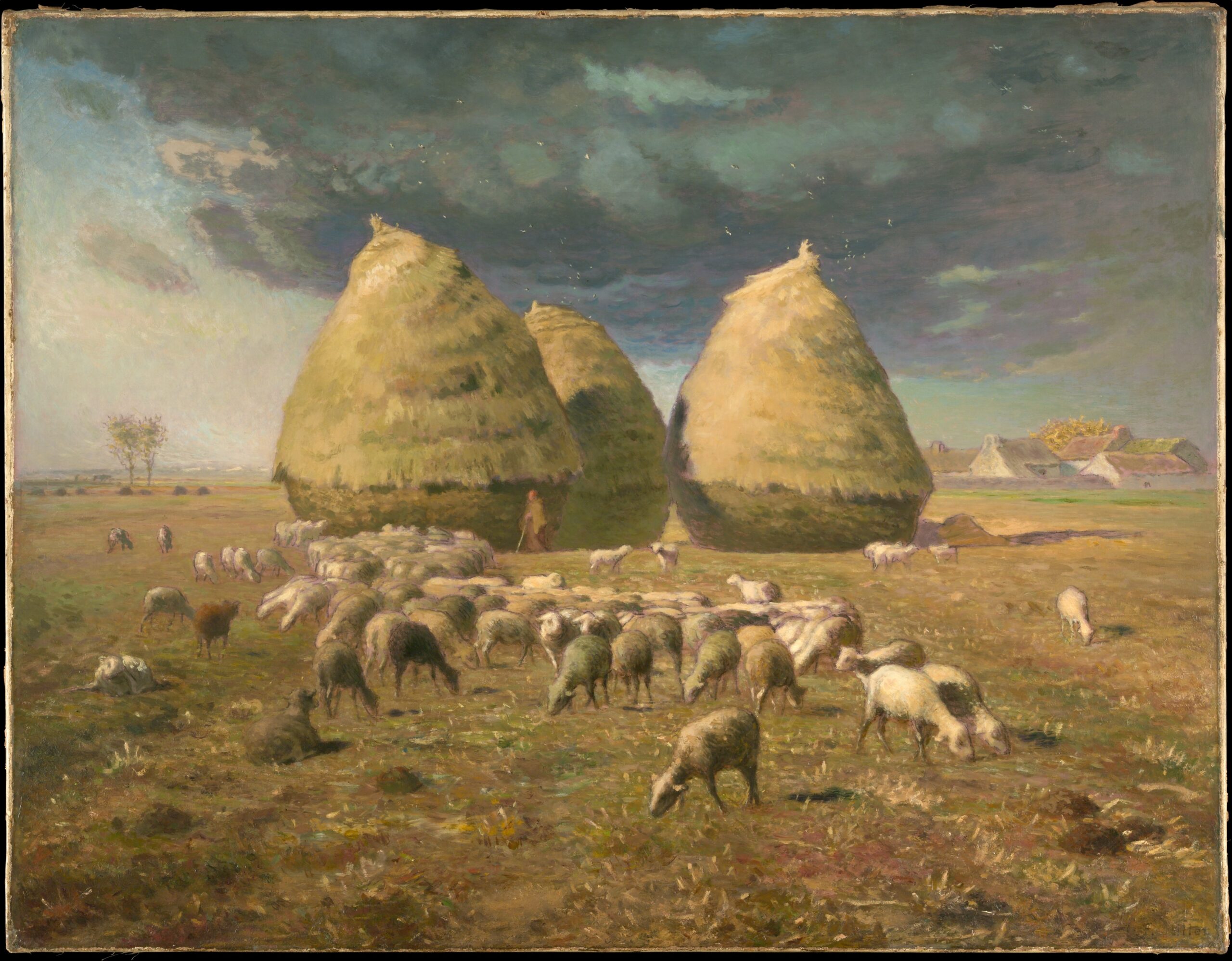 건초 더미와 가을 — Jean-François Millet