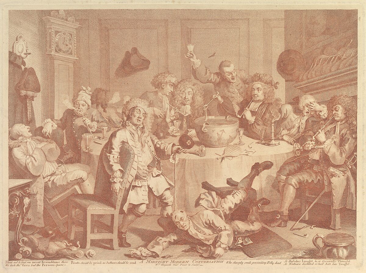 William Hogarth의 A Midnight Modern Conversation