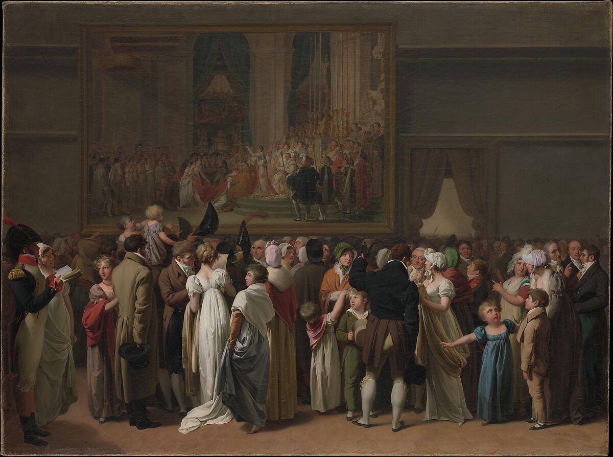 Louis Léopold Boilly의 The Public Viewing David's “Coronation” at the Louvre